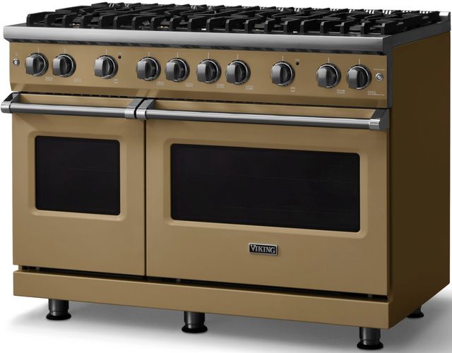 Viking® 5 Series 48" Golden Hour Pro Style Gas (LP) Range with Polished Chrome Trim-2