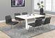 Monarch Specialties Inc. Glossy White Dining Table-4