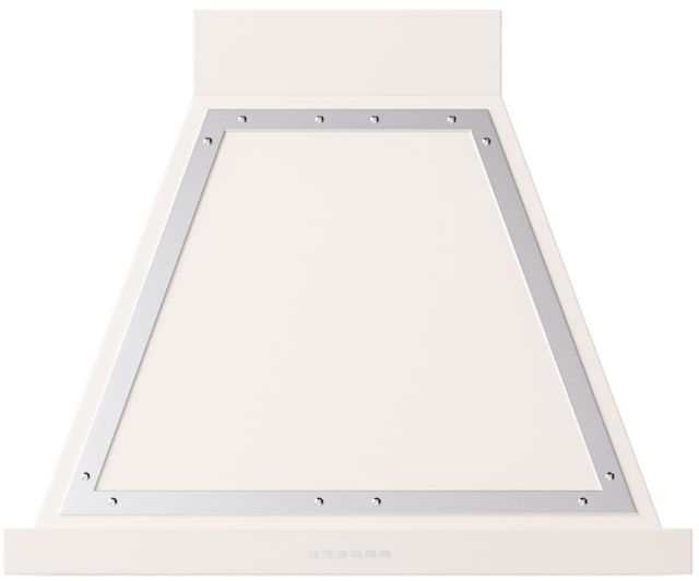 Ilve® Nostalgie II Noblesse 30" Antique White Wall Mounted Range Hood with Chrome Trim-0