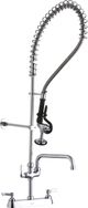 Elkay Chrome 8" Centerset Exposed Deck Mount Faucet 44" Flexible Hose with Lever Handles-0