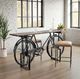 Classic Home Cycle Limewash Myst Counter Table with Black Base-1