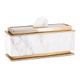 A & B Home Gold/White Marble Accent Box-1