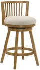 Armen Living Harper Amber Glow/Dune Swivel Bar Stool-0
