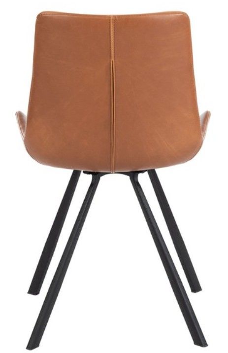 Safavieh Terra 2-Piece Black/Cognac Dining Side Chair Set-4