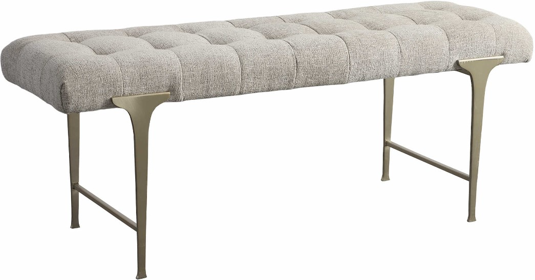 Light gray upholstered bench sales