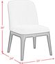 Elements International Sylvie Dark Brown/White Upholstered Dining Side Chair-5