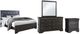 Global Furniture USA Pompei 4-Piece Metallic Gray King Panel Bedroom Set-0