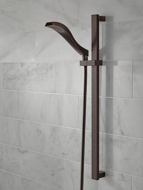 Delta Dryden® Venetian Bronze Premium Single-Setting Slide Bar Hand Shower-3