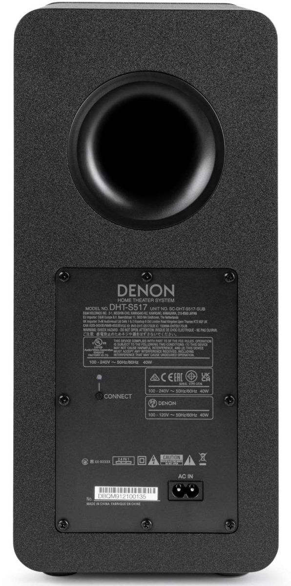 Denon® DHT-S517 Black Soundbar with Subwoofer-4
