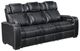 Homelegance®  Apex Black Leather Double Power Reclining Sofa with Center Console-0
