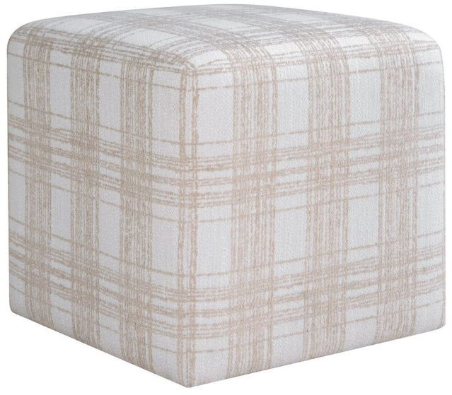 Uttermost® Joie Porcelain Plaid Ottoman-0