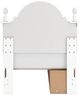 Signature Design by Ashley® Maylilly White Youth Twin Upholstered Storage Panel Bed-4