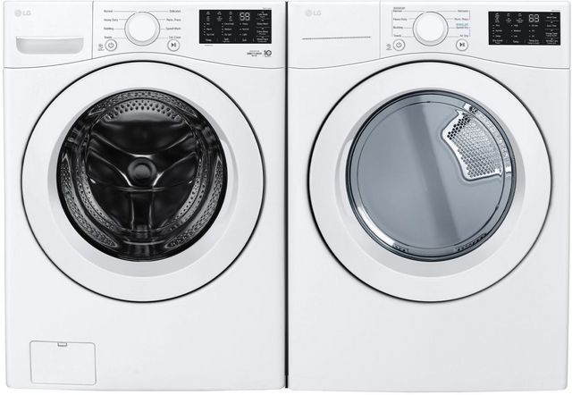 LG White Front Load Laundry Pair-0