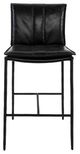 Classic Home Mayer Black/Jet Black 26" Leather Counter Stool-2