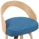 Armen Living Sonia 2-Piece Blue/Oak Barstool Set-5