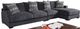Furniture of America® Kaylee 3-Piece Gray Right-Arm Facing Sectional and Chaise-0