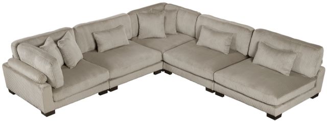 Homelegance® Traverse 5-Piece Taupe One-Arm Modular Sectional-0