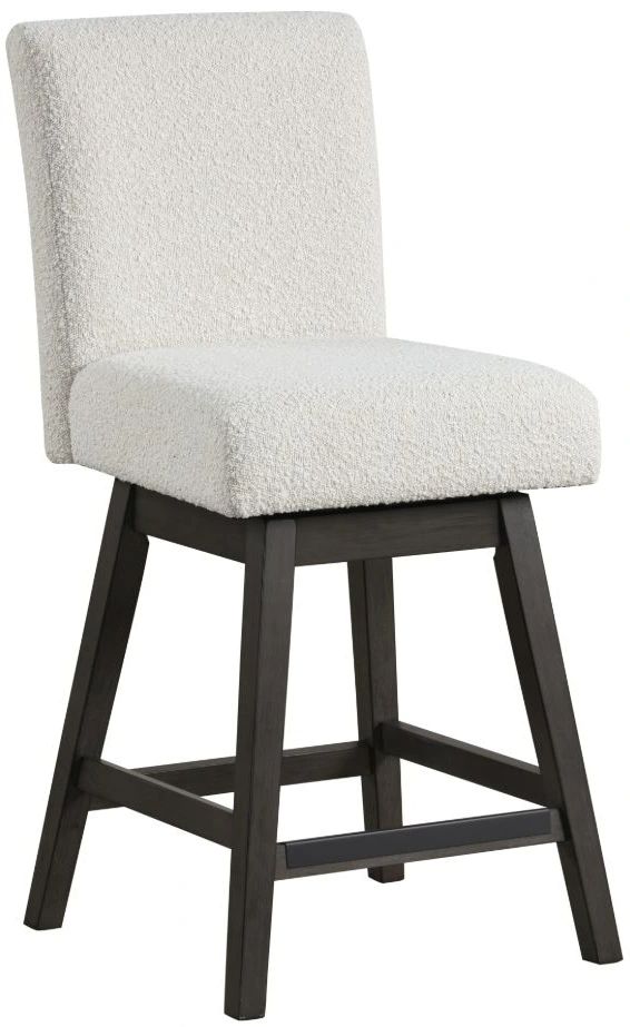 New Classic® Home Furnishings High Line White Swivel Counter Stool-0