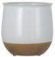 A & B Home White Ceramic Flower Vase with Terracotta Base-0