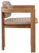 Dovetail Furniture Jovita Beige/Natural Teak/Wicker Outdoor Dining Chair-2
