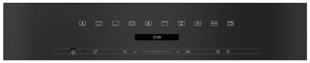 Miele 24" Obsidian Black Single Electric Wall Oven-1