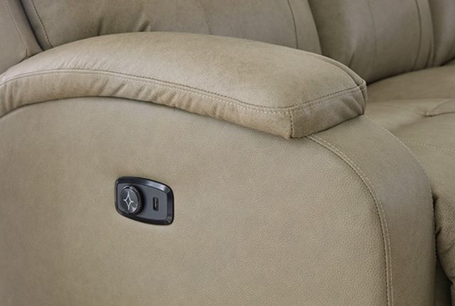Best® Home Furnishings Customizable Maverly Leather Power Tilt Headrest Space Saver Sofa-4