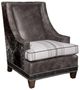 King Hickory Customizable Springfield Leather and Fabric Chair-0