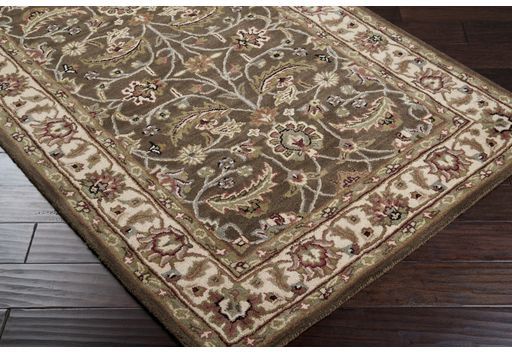 Surya Caesar Black Multi Floral 5'x8' Area Rug-1