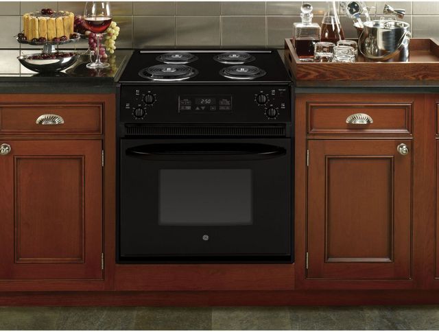 GE 27" Black Drop In Electric Range-3