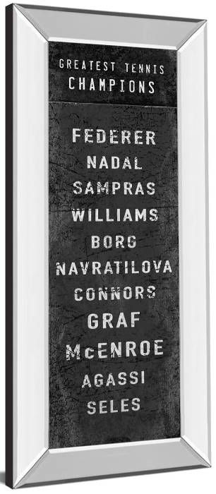 Classy Art The Greatest Tennis Champions by The Vintage Collection Mirrored Frame Wall Art-1