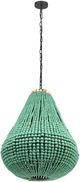 TOV Furniture Palani Green Wooden Bead Chandelier-3