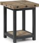 Flexsteel® Carpenter Light Brown Chairside Table with Black Metal Frames-0