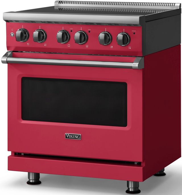 Viking® 5 Series 30" Valentine Pro Style Electric Range with Polished Chrome Trim-3