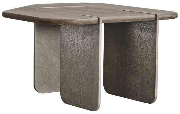 Bernhardt Melba Bernhardt Living Puma Cocktail Table with Graphite Base-0