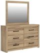 Benchcraft® Brozmont Tan Dresser and Mirror-0