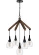 Cal® Lighting & Accessories Watkins Dark Bronze Chandelier-0
