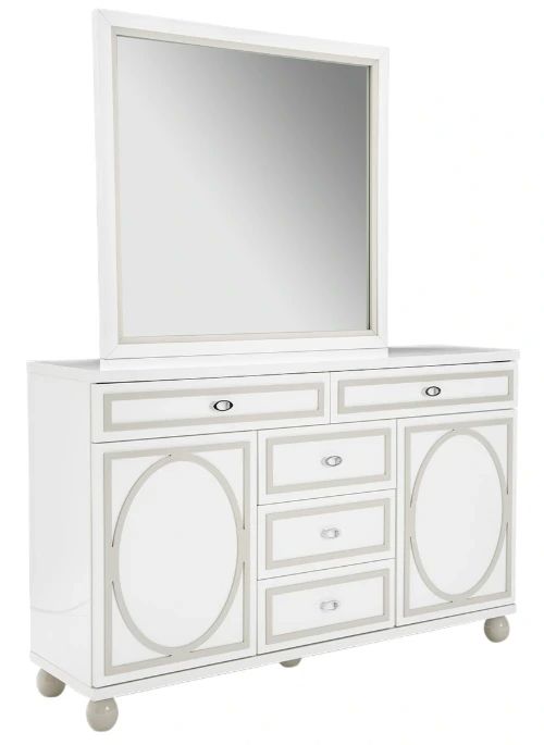 Michael Amini® Sky Tower Cloud White Dresser and Mirror-0