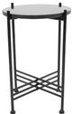 A & B Home Argus Black Marble Top Side Table with Metallic Frame-1