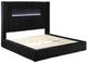 Signature Design by Ashley® Agrander Black Queen Upholstered Panel Bed-0