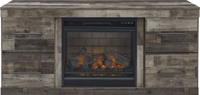 Signature Design by Ashley® Derekson Multi Gray TV Stand with Electric Fireplace-1