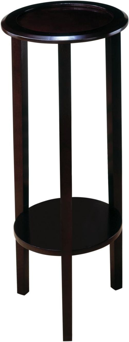 Coaster® Kirk Espresso Round Accent Table with Bottom Shelf-0