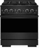 ZLINE Marino 30" Black Stainless Steel Pro Style Dual Fuel Range with 4-Burner DuoPro™ Cooktop and Electric Convection Oven-0