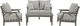 Signature Design by Ashley® Visola 4-Piece Gray Outdoor Seating Set-0