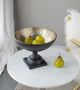 A & B Home Black/Gold Round Footed Bowl-5