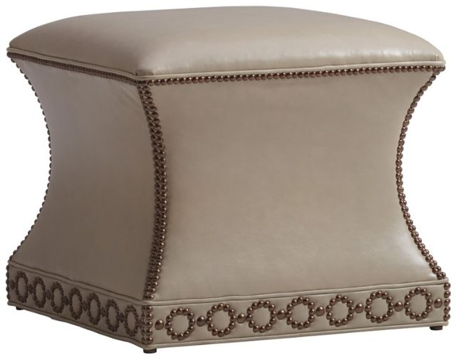 Lexington Home Customizable Carlyle Merino Leather Ottoman-0