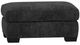 Corinthian Furniture Twilight Coal Ottoman-0