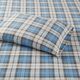 Olliix by True North by Sleep Philosophy 3 Piece Blue Plaid Twin Micro Fleece Sheet Set-2