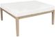 A & B Home Lanai Coastal White Table with Brown Legs-0