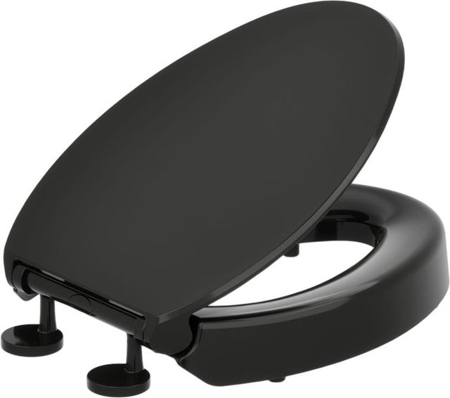 KOHLER® Hyten® Black Elevated Quiet-Close™ Elongated Toilet Seat-1