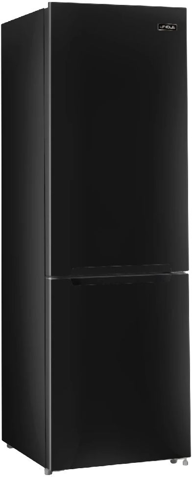 Unique Appliances 24" 11.4 Cu. Ft. Solar DC Black Counter Depth Bottom Freezer Refrigerator-1